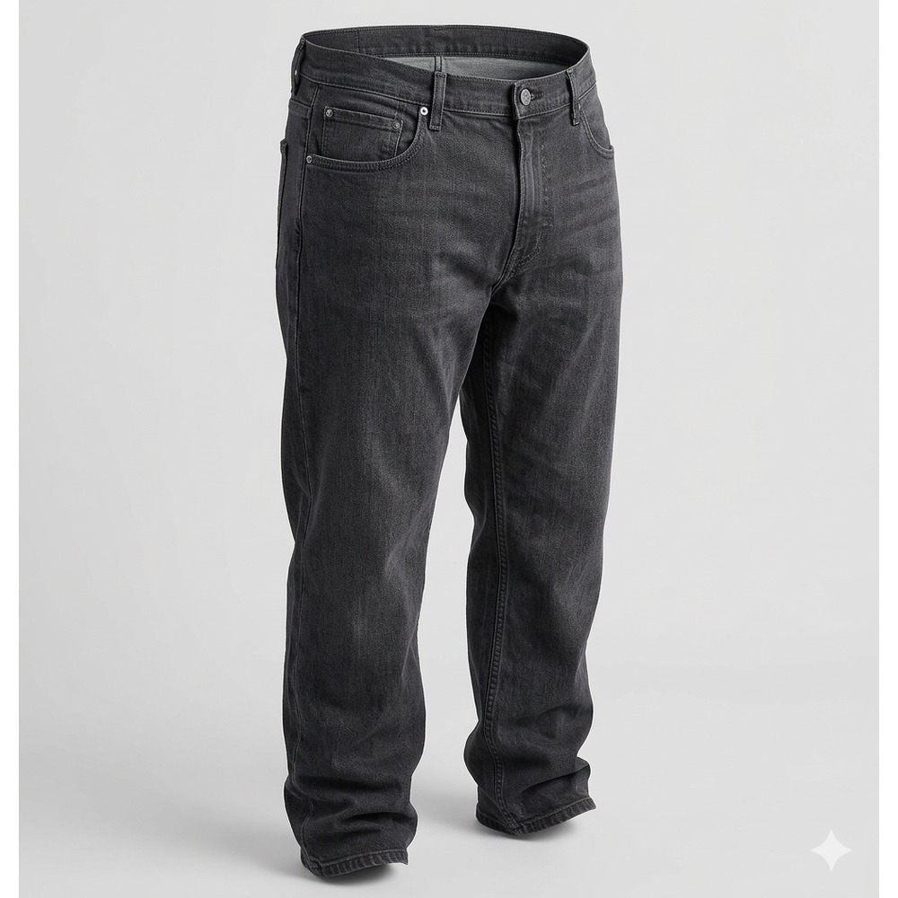 Levi's 569 Men's Black Denim Wide Leg Jeans Pants Size 40x30